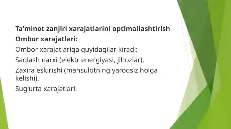 Ta’minot jarayonining hisobi 4