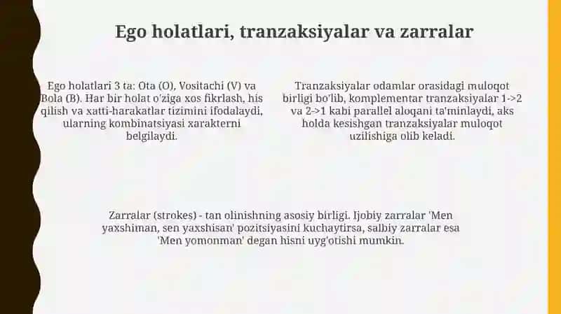 Psixologik treninglar tashkiliyat fanidan slayd 4