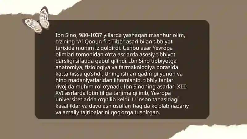 Ibn sino yevropa olimlari talqinida 4
