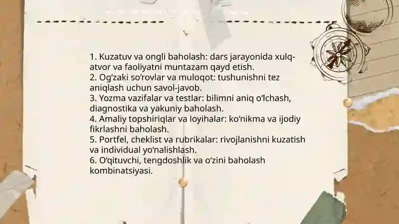 Boshlangʻich ta’limda oʻquvchilarning bilim koʻnikma va malakalarini tashxis etish 4