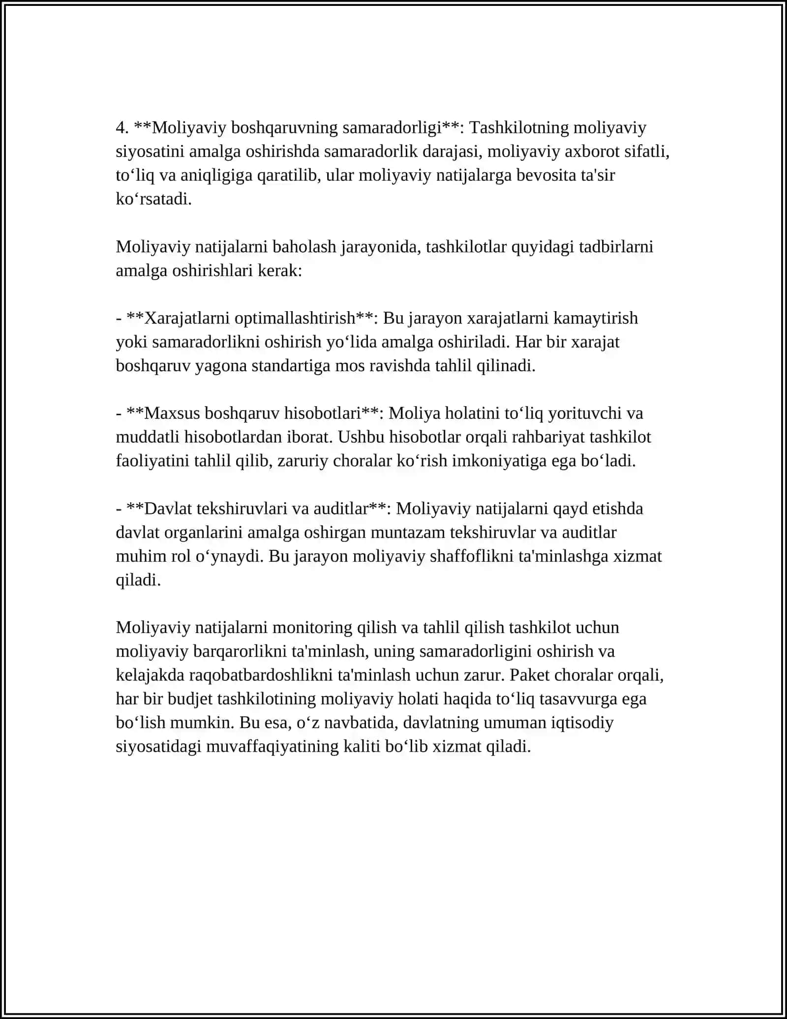 Budjet tashkilotlarida moliyaviy natijalar hisobi 4