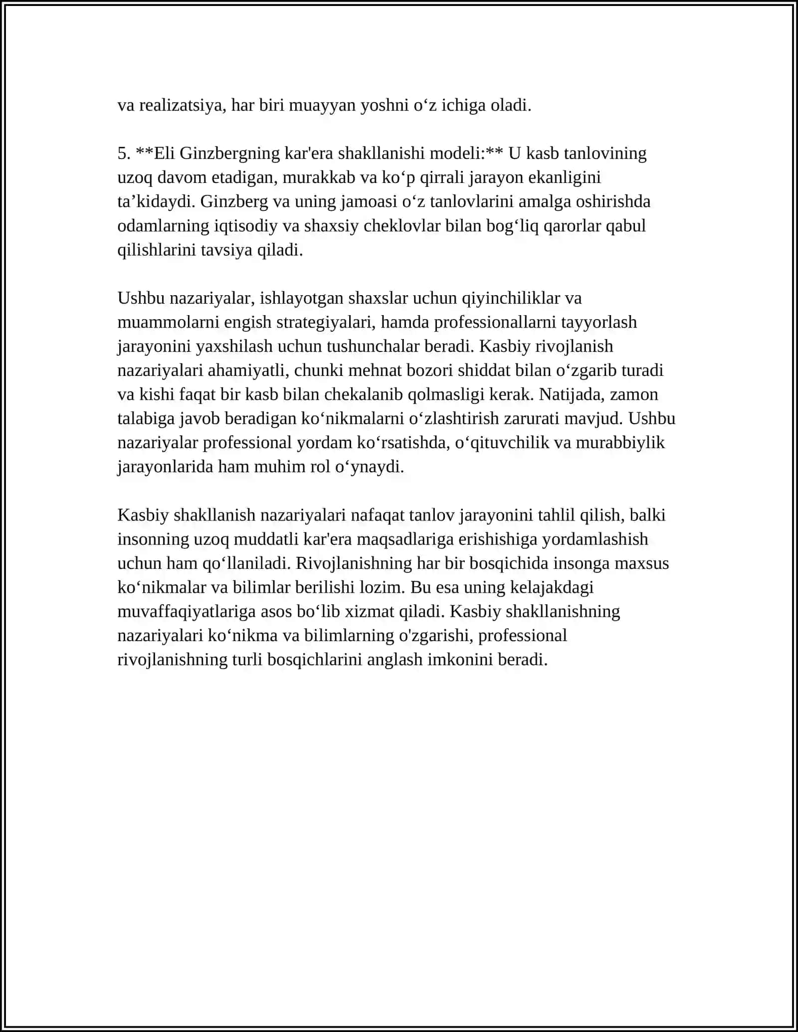 SHAXSNING KASBIY SHAKLLANISH DETERMINATSIYASI 4