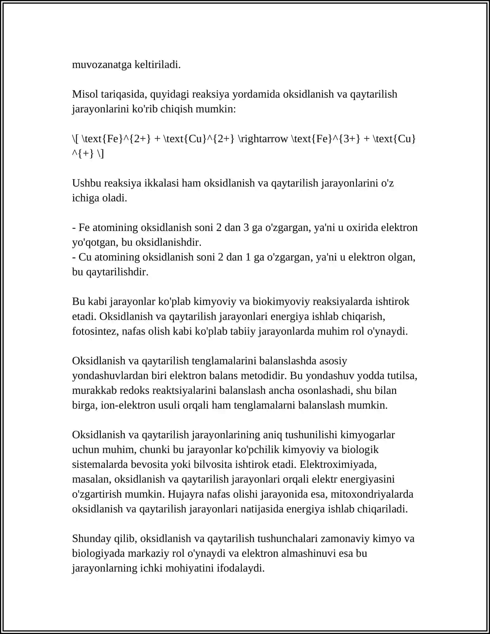 OKSIDLANISH - QAYTALANISH JARAYONLARINING NAZARIY ASOSLARI 4