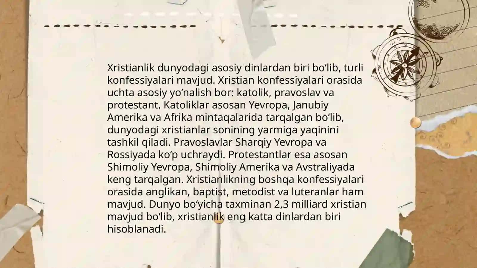 Xiristianlikning hozirgi holati 4