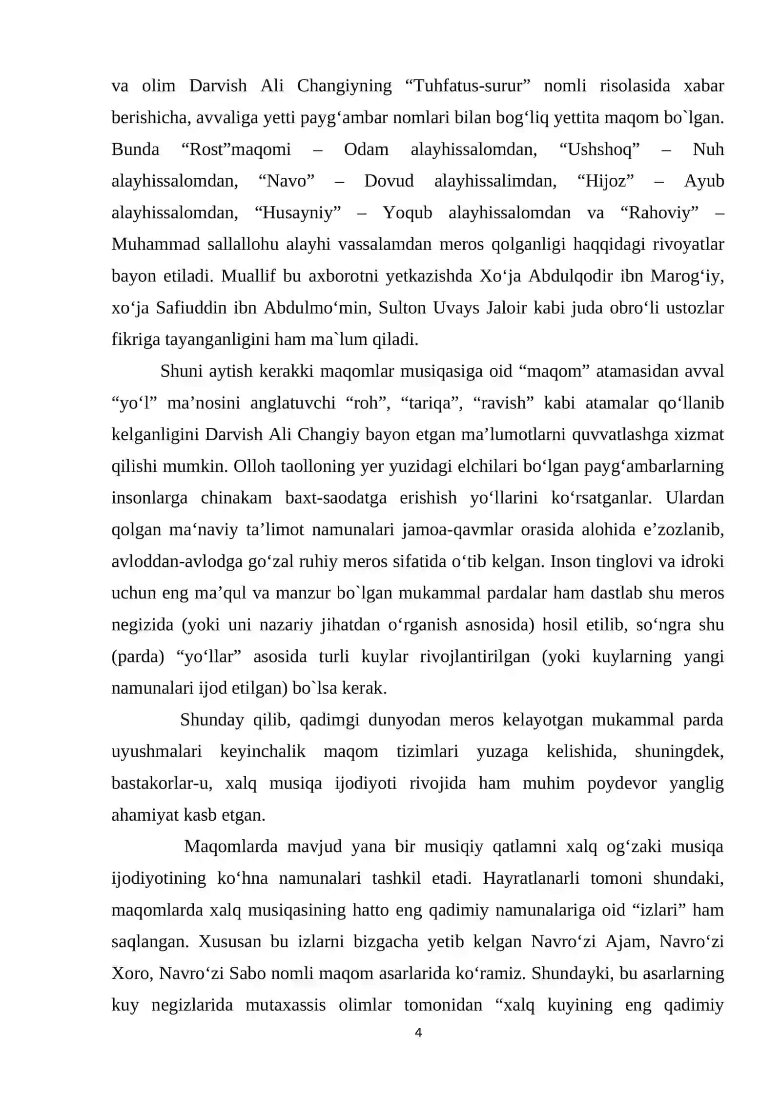 Kirish: I-Bob. Maqom tarixi va rivojlanish bosqichlari haqida umumiy tushuncha 4