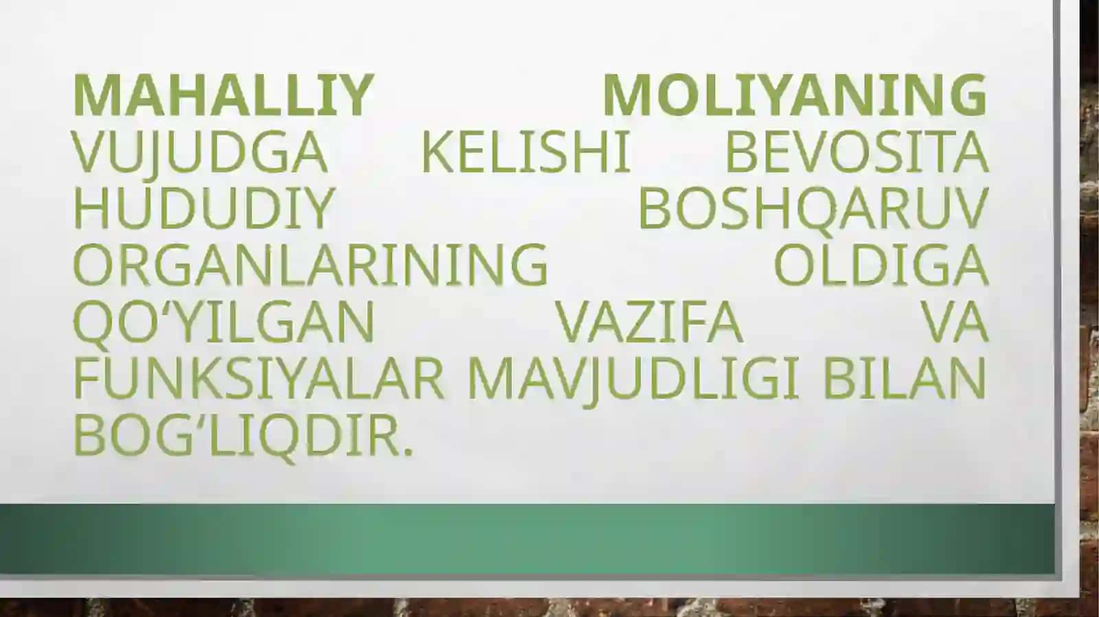 Mahalliy Moliya 4