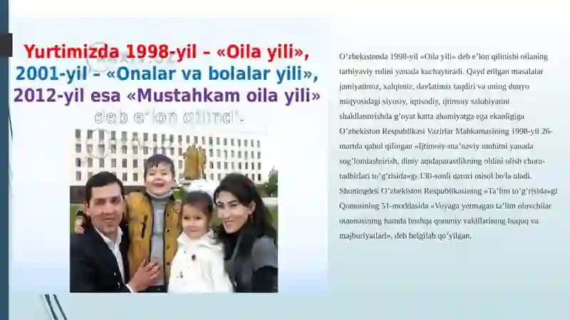 Sinf jamoasini tuzish va umumiylashda sinf rahbarining oilaviy va jamiyat bilan olib boriladigan ish 4