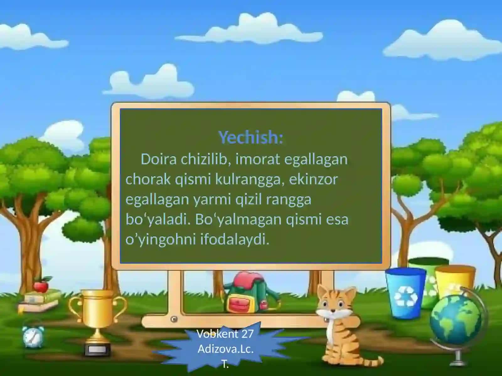 3-sinf Matematika Doiraviy diagrammalar dars taqdimoti 4