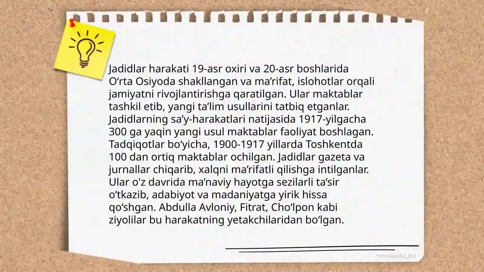 Jadid marifatparvarlarining o'lka ijtimoy-manaviy hayotda tutgan o'rni 4