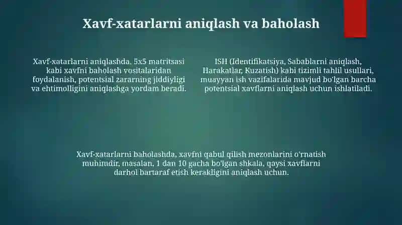 Xavfsizlik siyosati va xavf-xatarlarni boshqarish 4