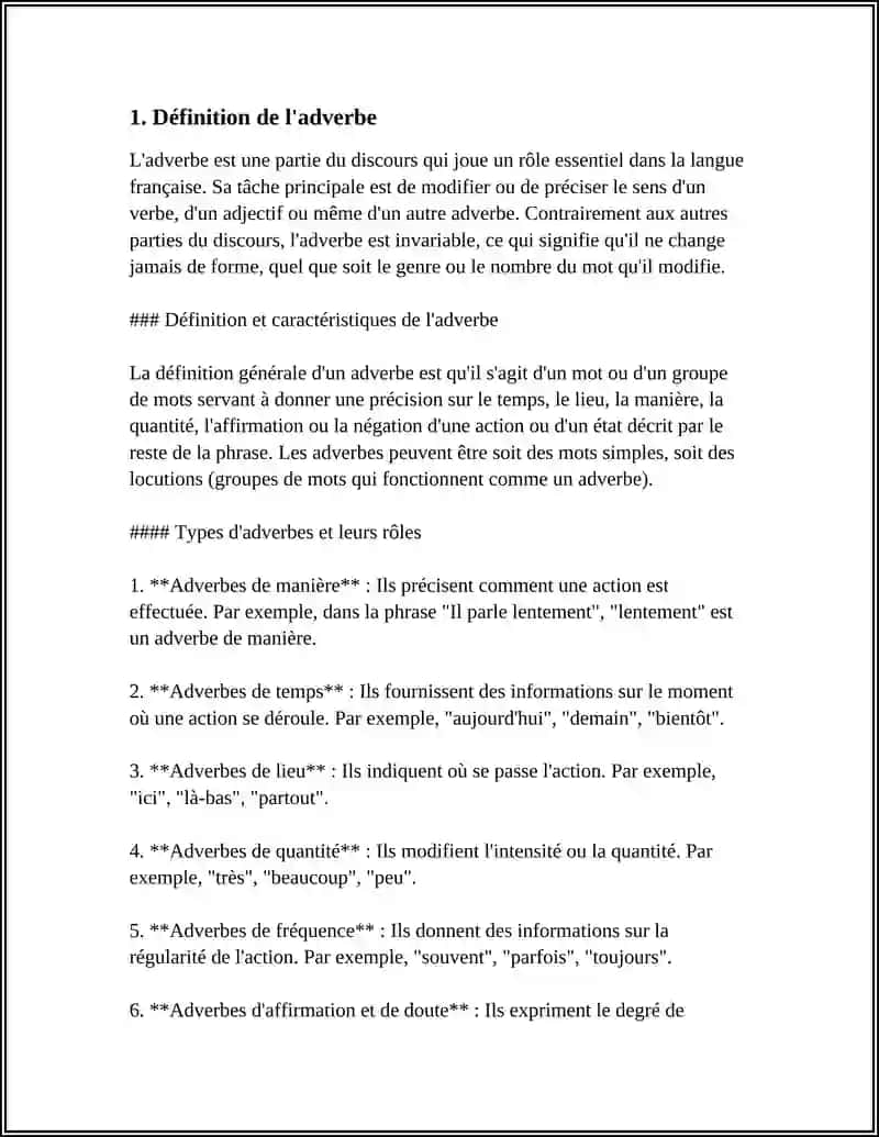 L'ADVERBE 4