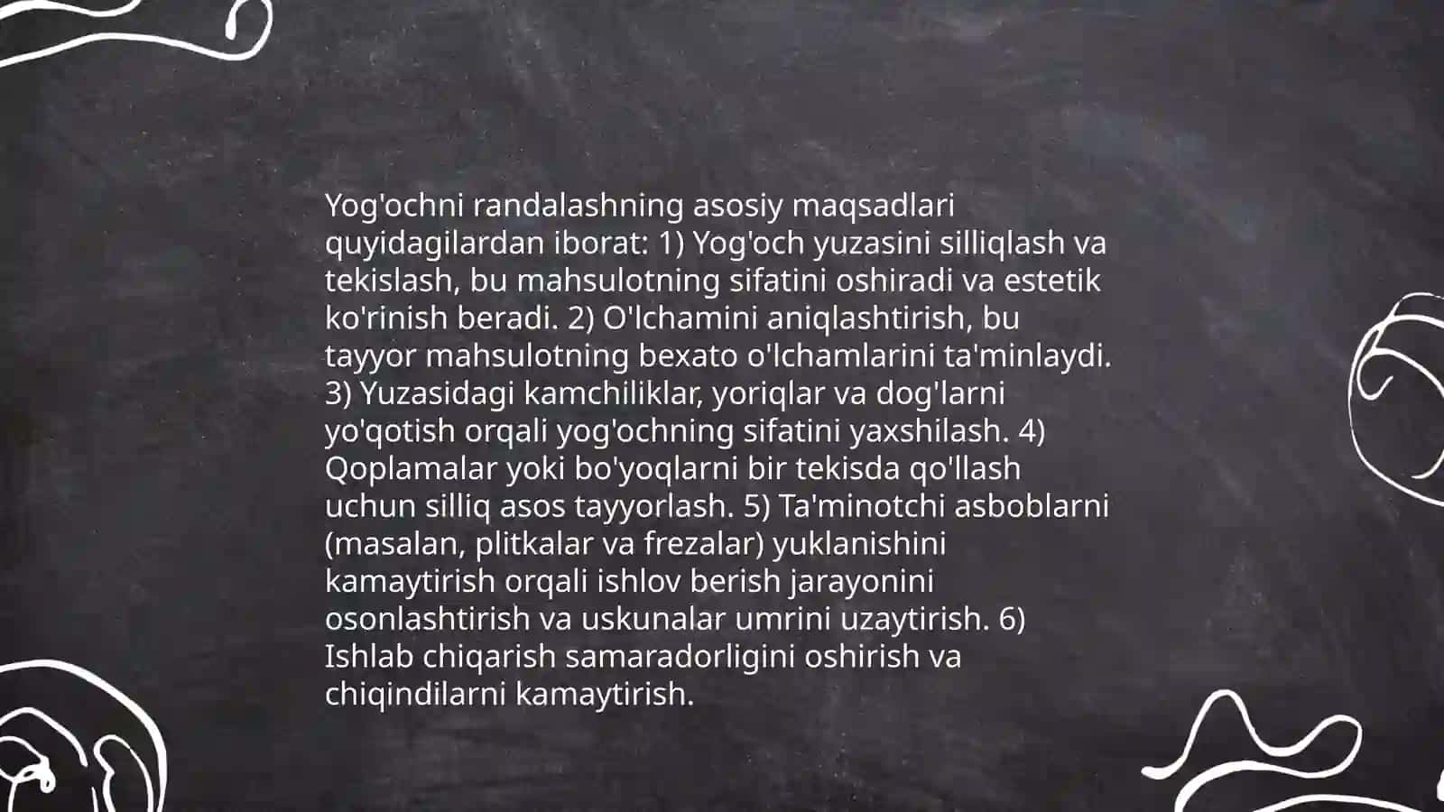 Yog'ochni randalash dastgohi haqida umumiy tushuncha 4