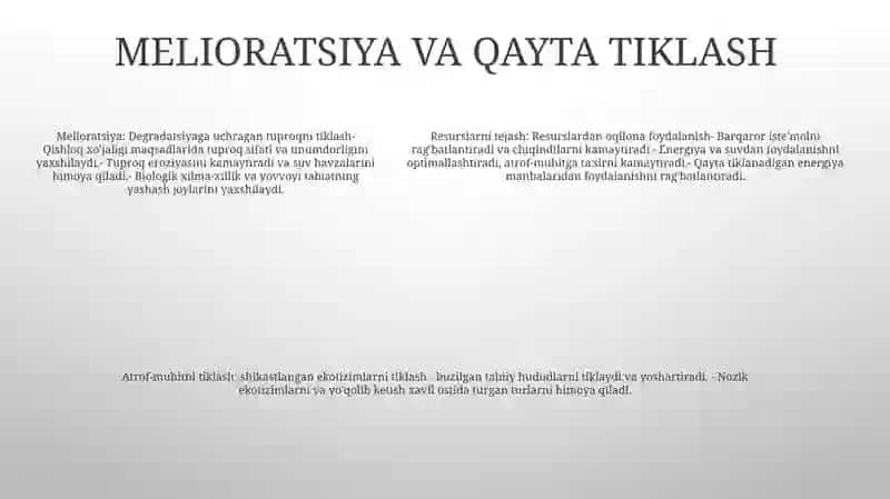 Yer Resurslaridan Oqilona Foydalanish Chora Tadbirlari 4