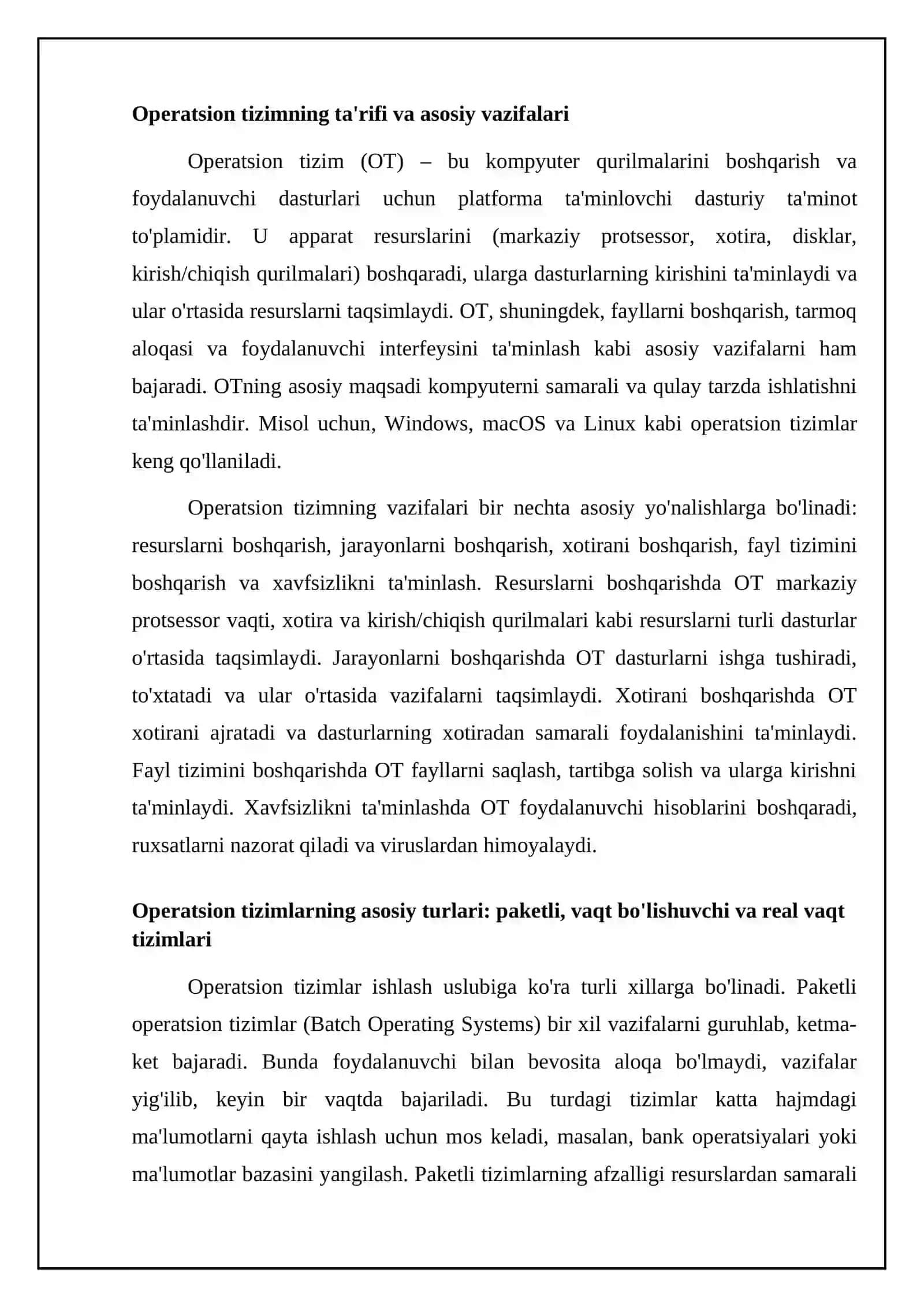 Operatsion tizimlar va ularning turlari 4