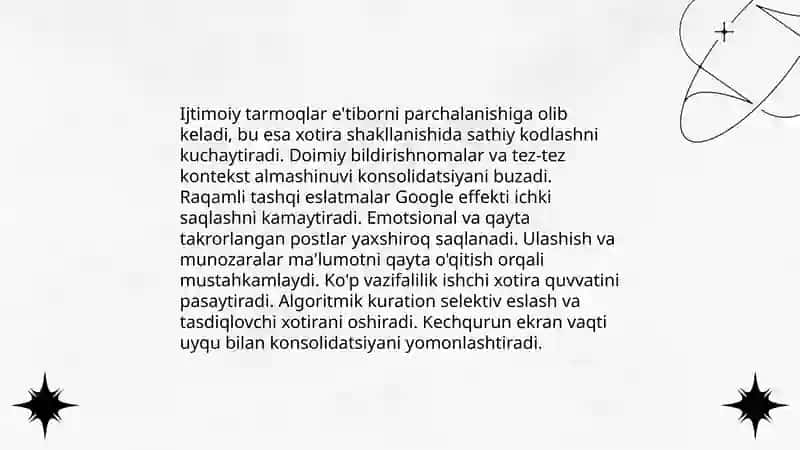 Raqamli texnologiyalarning diqqat va xotira jarayonlariga tasiri 4