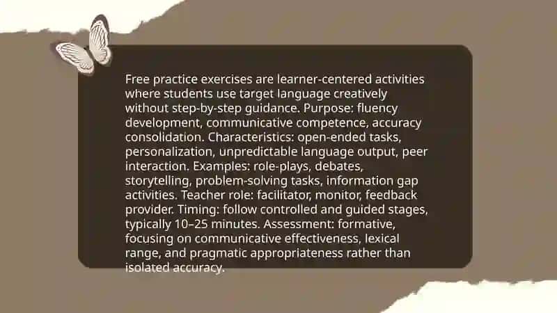 Types of exercise in methodology 4