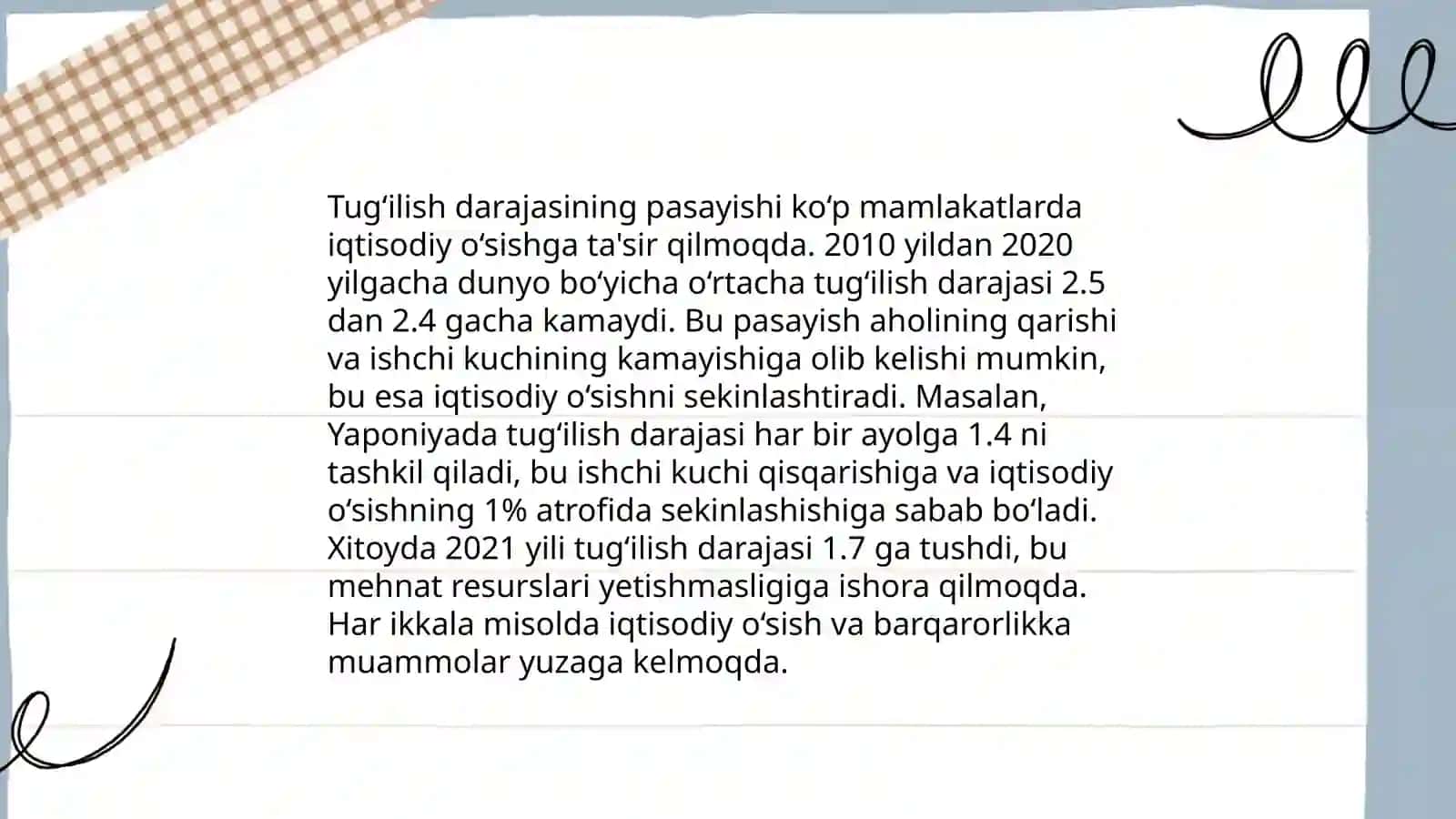 Demografik o‘zgarishlarning makroiqtisodiy ta’siri 4