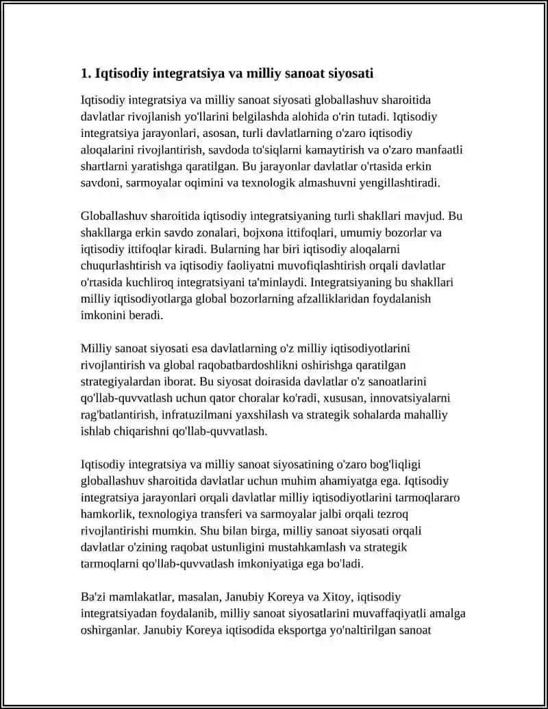 GLOBALLASHUV SHAROITIDA DAVLATLAR RIVOJLANISH YO'LLARI 4