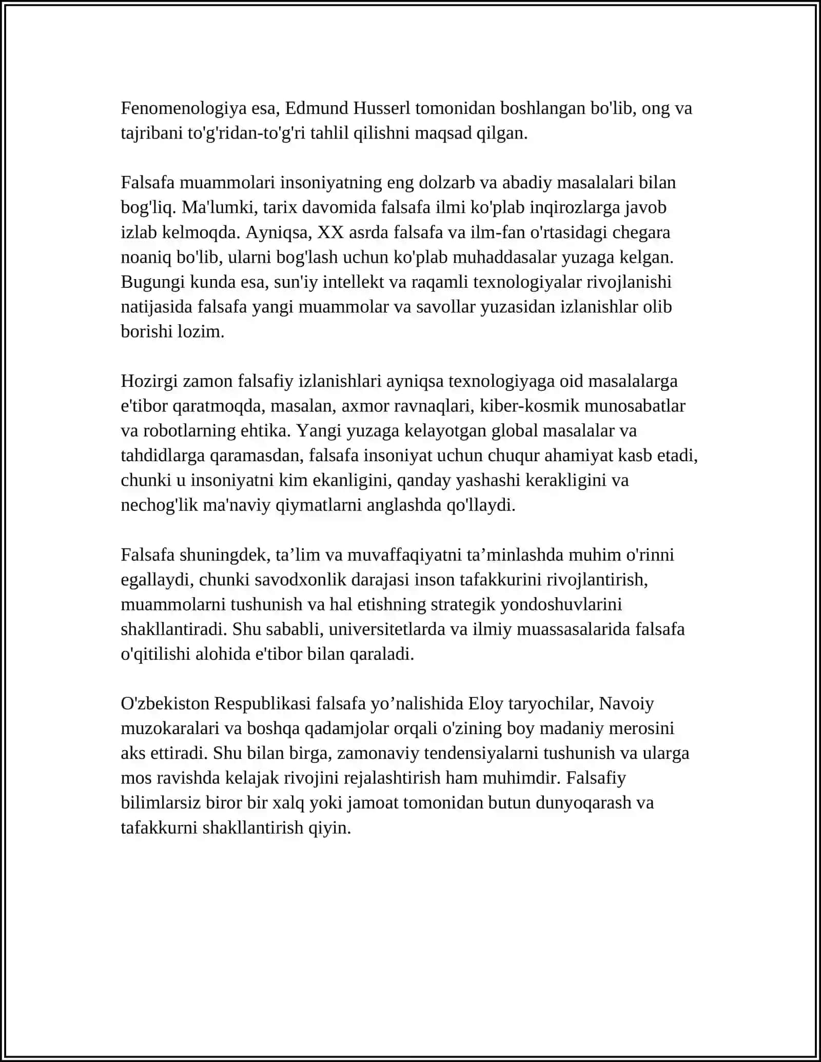 FALSAFANING JAMIYATDA TUTGAN O'RNI VA VAZIFALARI 4