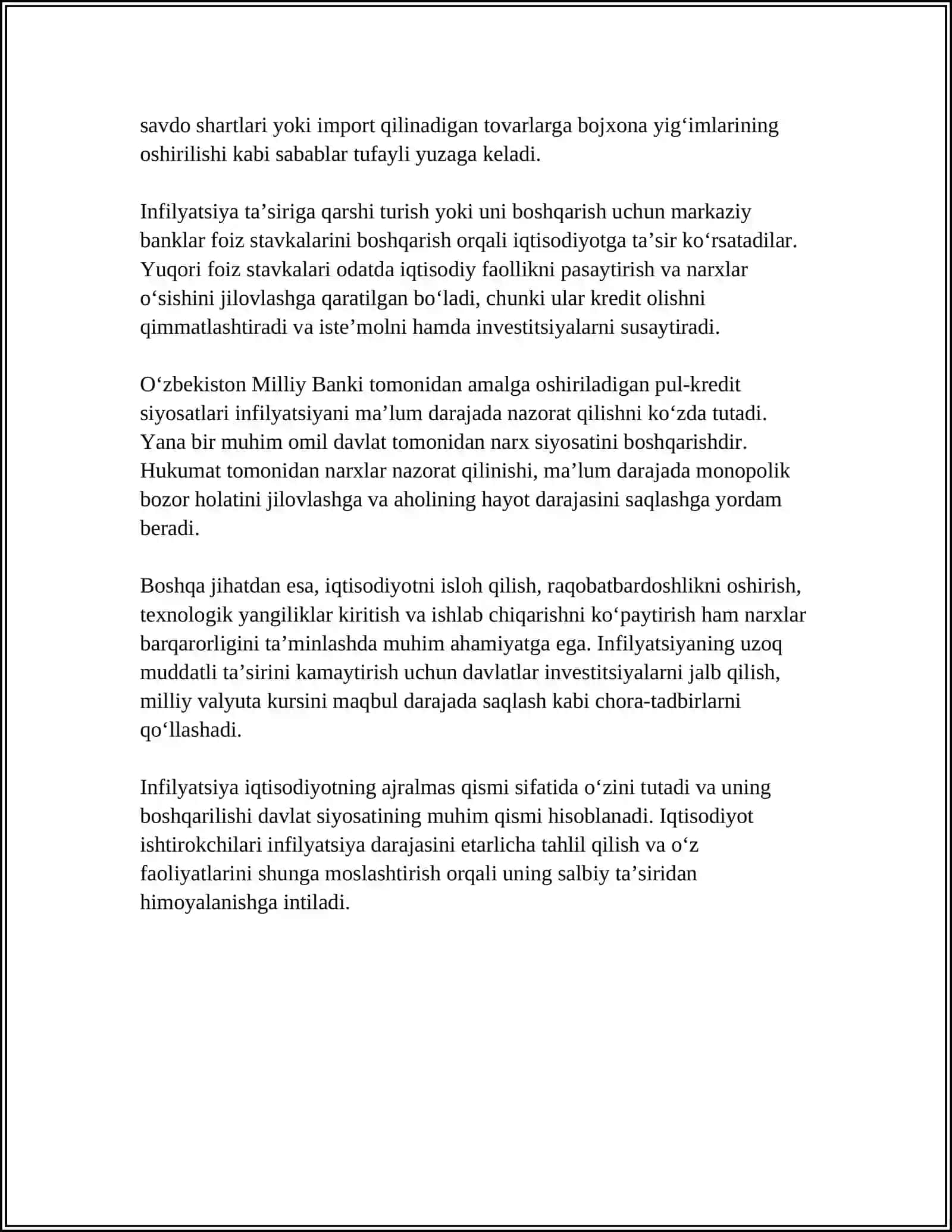 INFILYATSIYANING MOHIYATI VA KELIB CHIQISHLARI 4