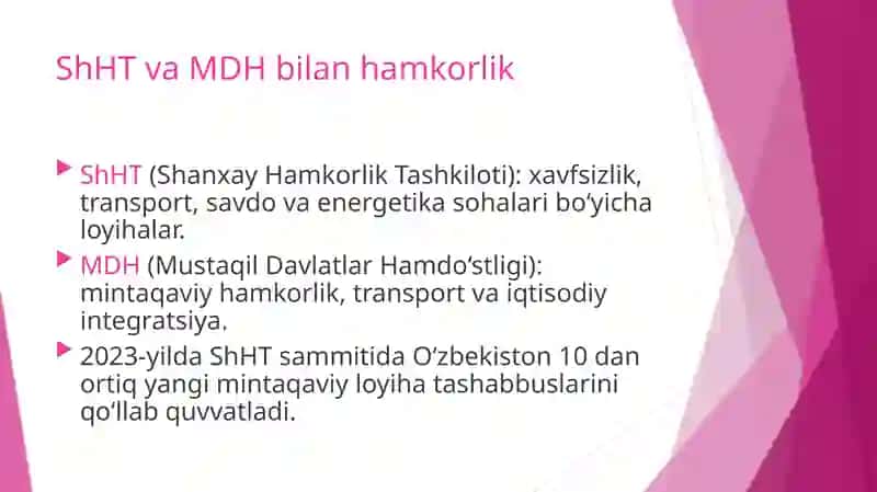 O‘zbekistonning xalqaro tashkilotlar bilan hamkorlik aloqalari 4
