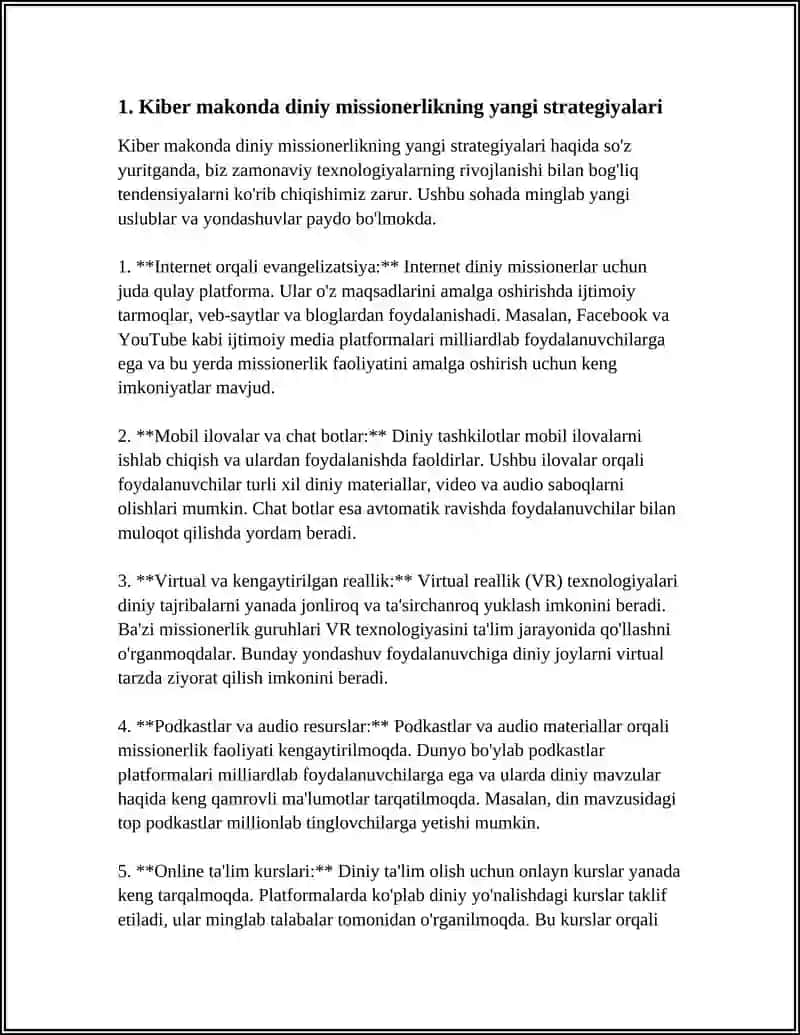 Kiber makonda diniy missionerlikning yangi strategiyalari 4