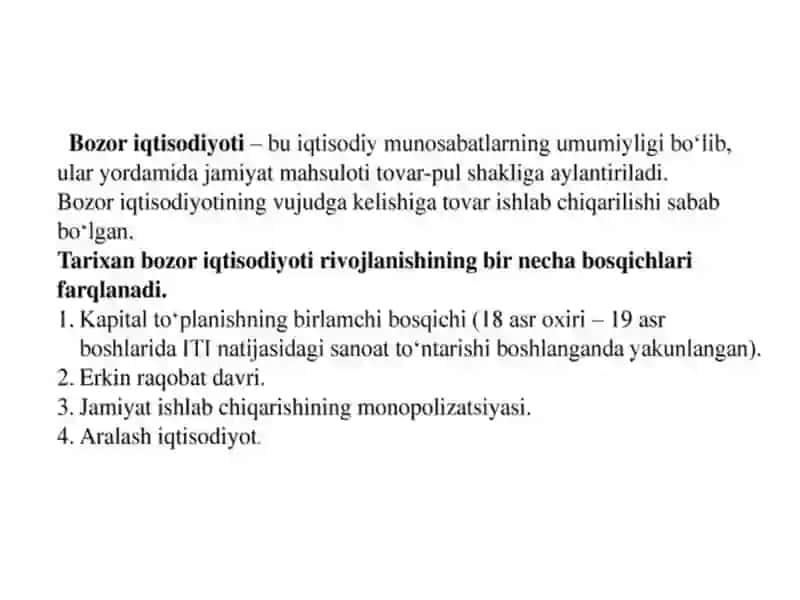 BOZOR IQTISODIYOTINING MAZMUNI VA AMAL QILISHI 4