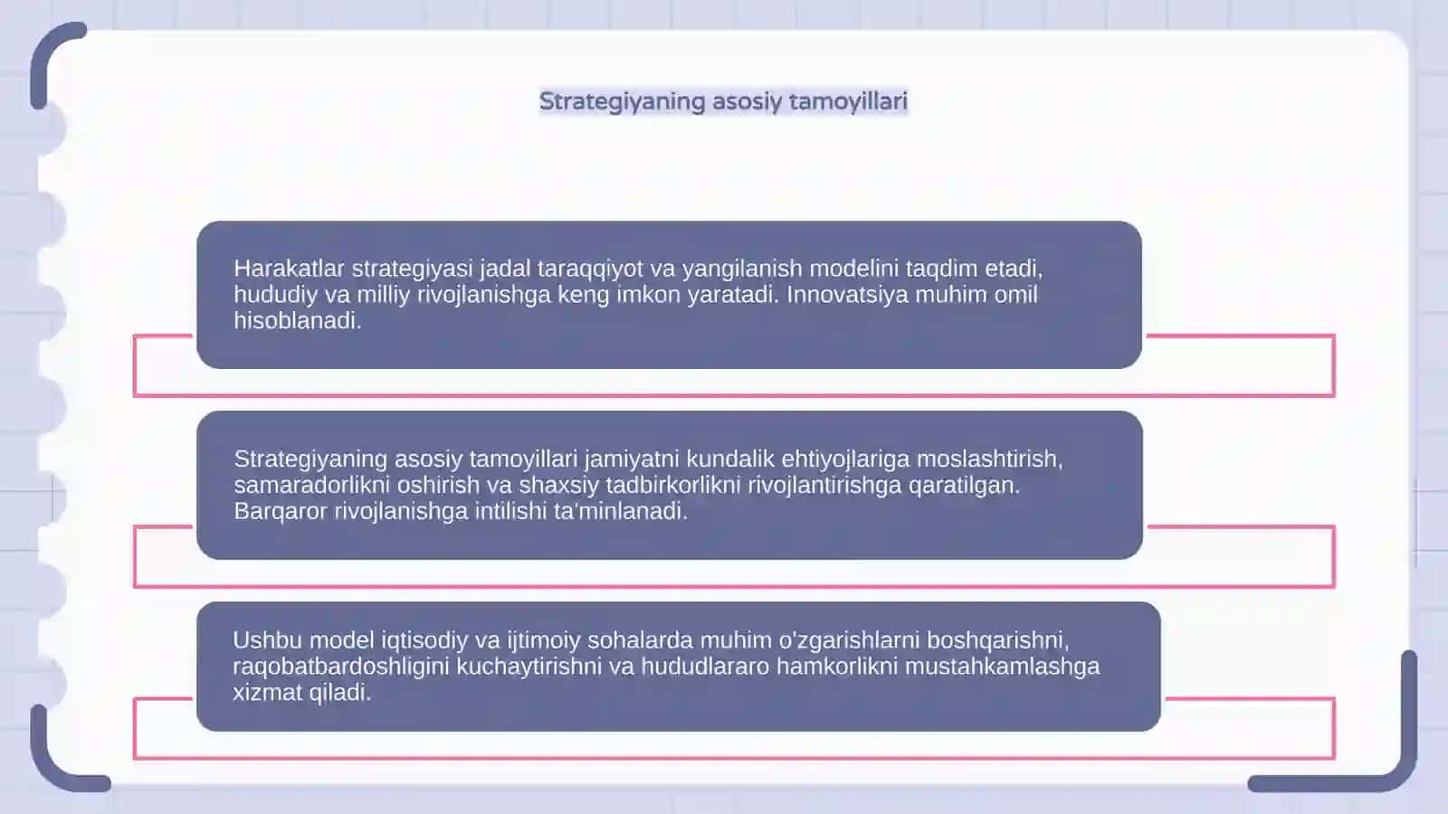Harakatlar strategiyasi jadal taraqqiyot va yangilanish modeli 4