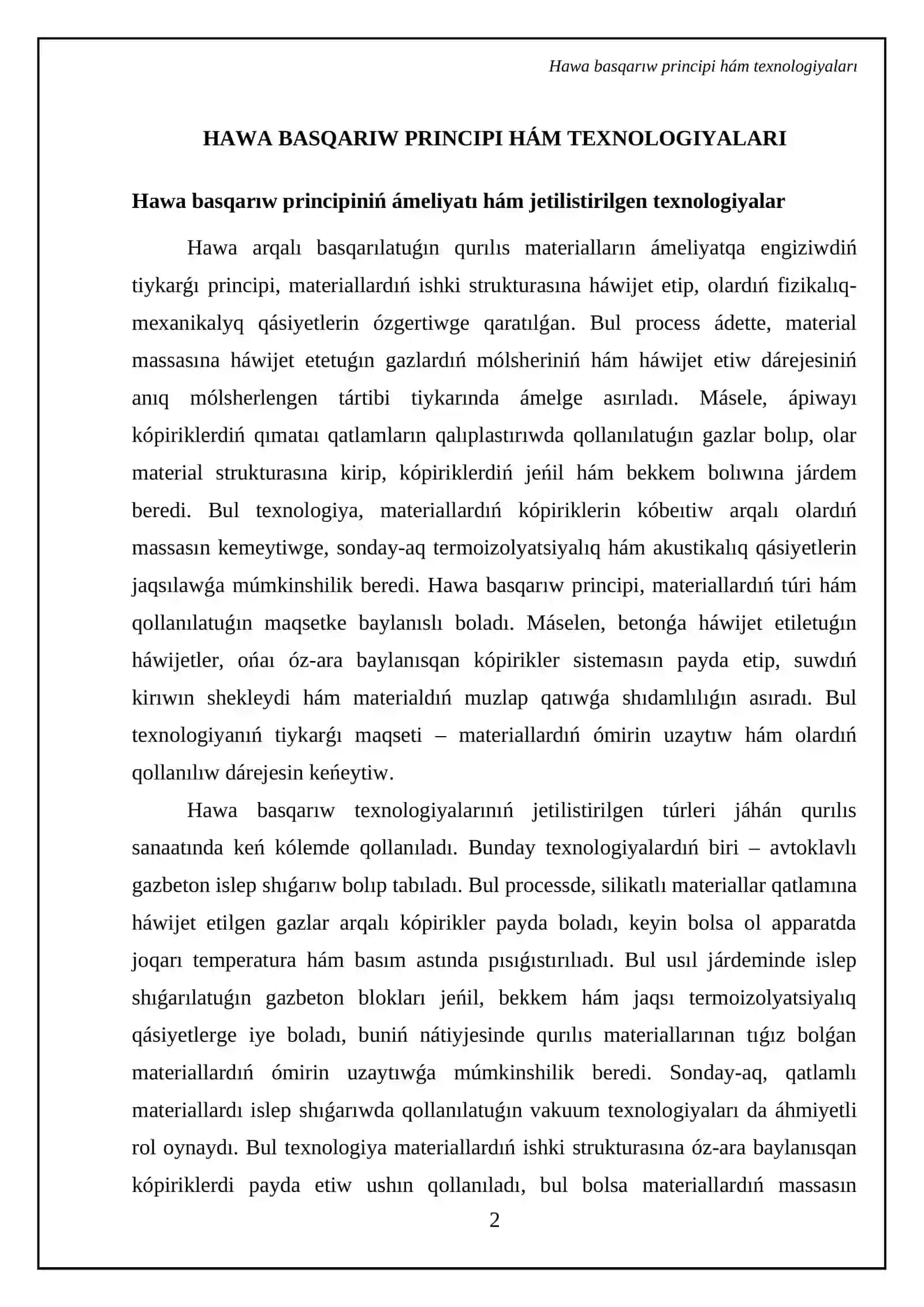 Hawa arqalı basqarılatuǵın qurılıs materiallari 4