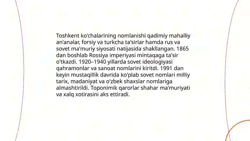Toshkent Toponimlari 4