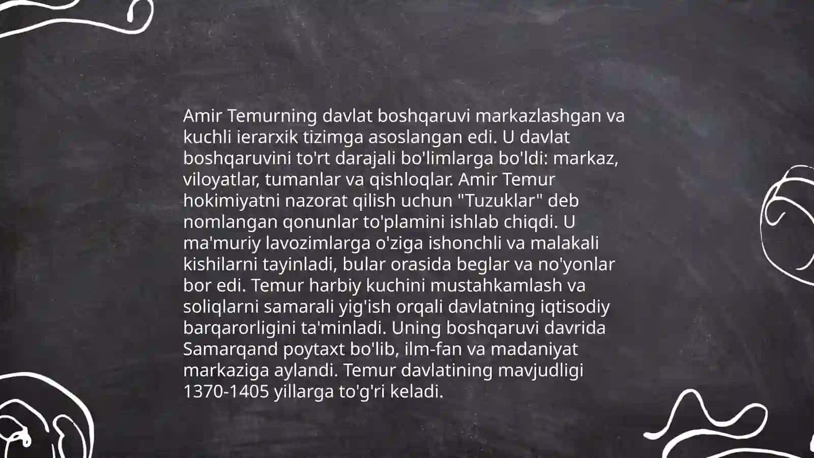 Amir Temur-buyuk davlat arbobi, sarkarda 4
