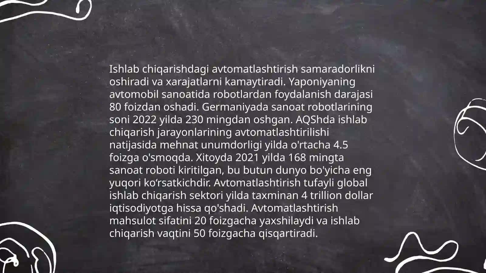 Ishlab chiqarish jarayoni, uning natijalari va samaradorligi 4