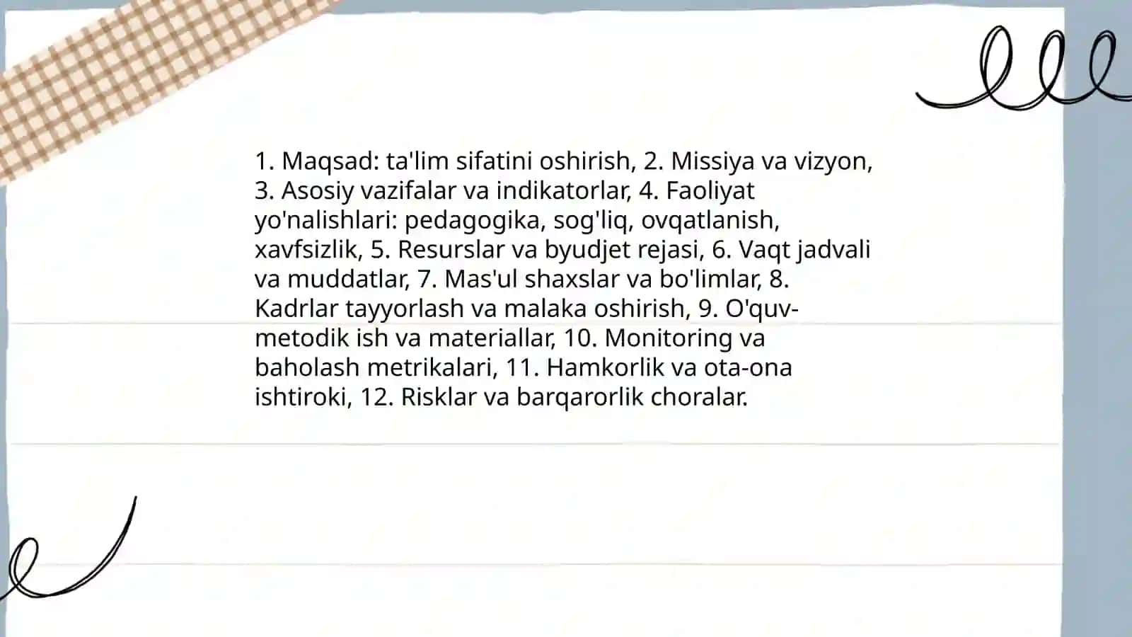 Maktabgacha ta'lim tizimining ya'ni rahbarining ish hujjatlari va maktabgacha ta'lim tarbiyalanuvchilarining ish hujjatlari 4