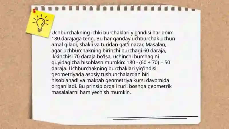 Teng tomonli uchburchak yasash 4