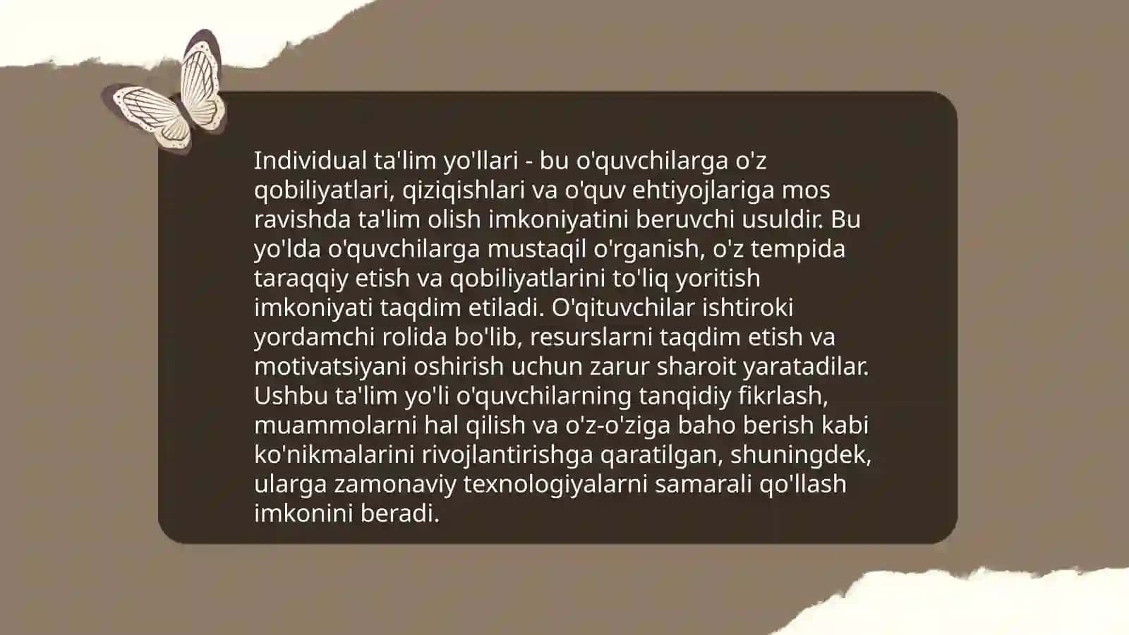 Shaxsga yo‘naltirilgan ta’lim texnologiyalari 4