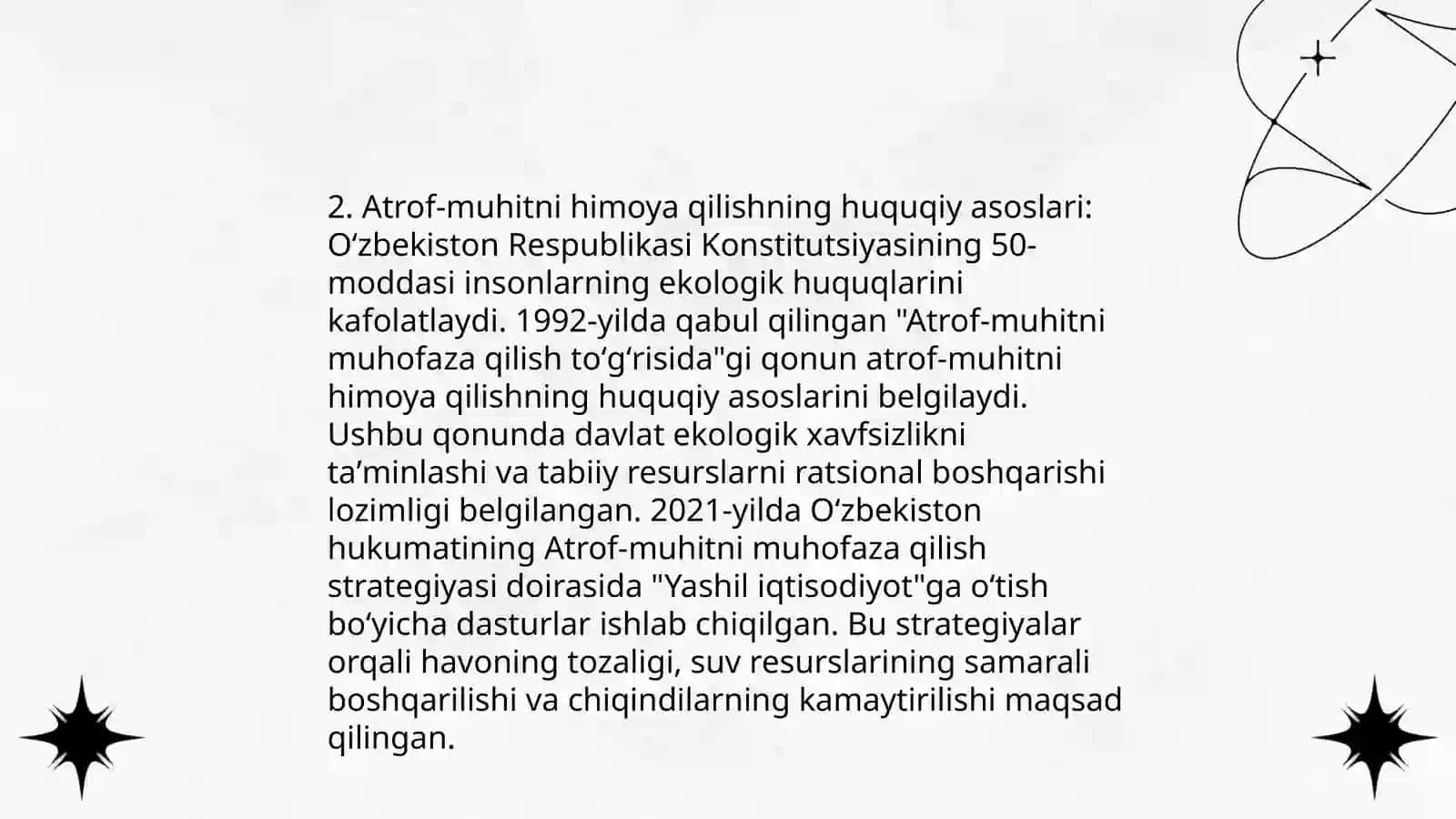 Tabiatni muhofaza qilishning tizimining tashkiliy -huquqiy asoslarini takomilashtirish 4