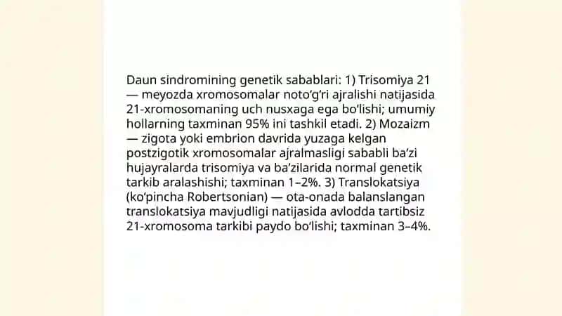 Daun sindromi 4