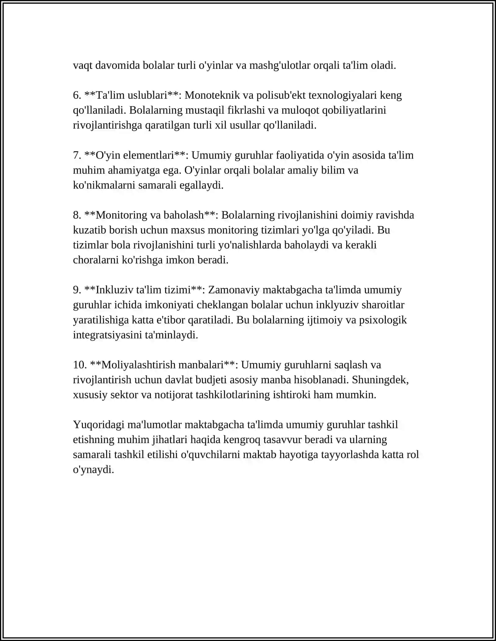 MAKTABGACHA TA'LIM TASHKILOTIDA UMIMIY GURUH BO'LIB ISHLASH 4
