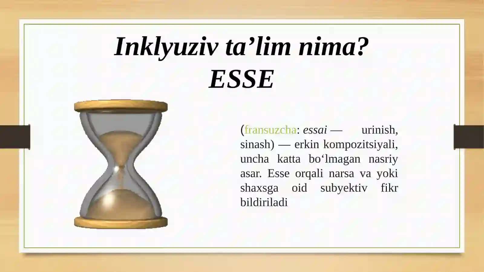 Inklyuziv ta’lim kursining predmeti, maqsad va vazifalari, obyekti, tamoyillari 4