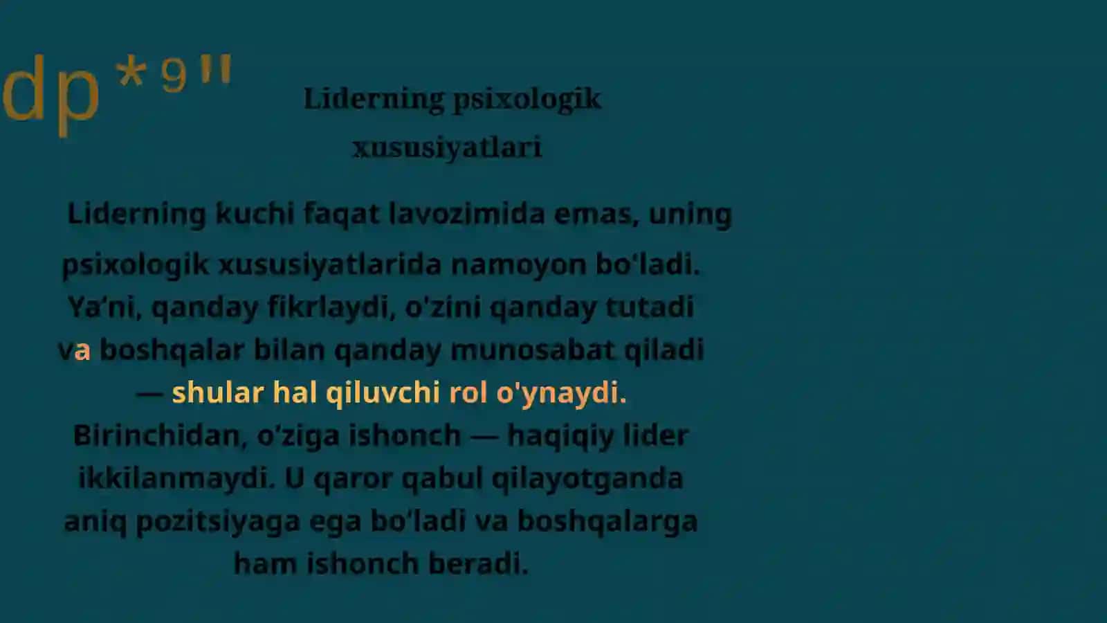 PSIXOLOGIK O'LCHOVDA SIYOSIY YETAKCHILIK 4