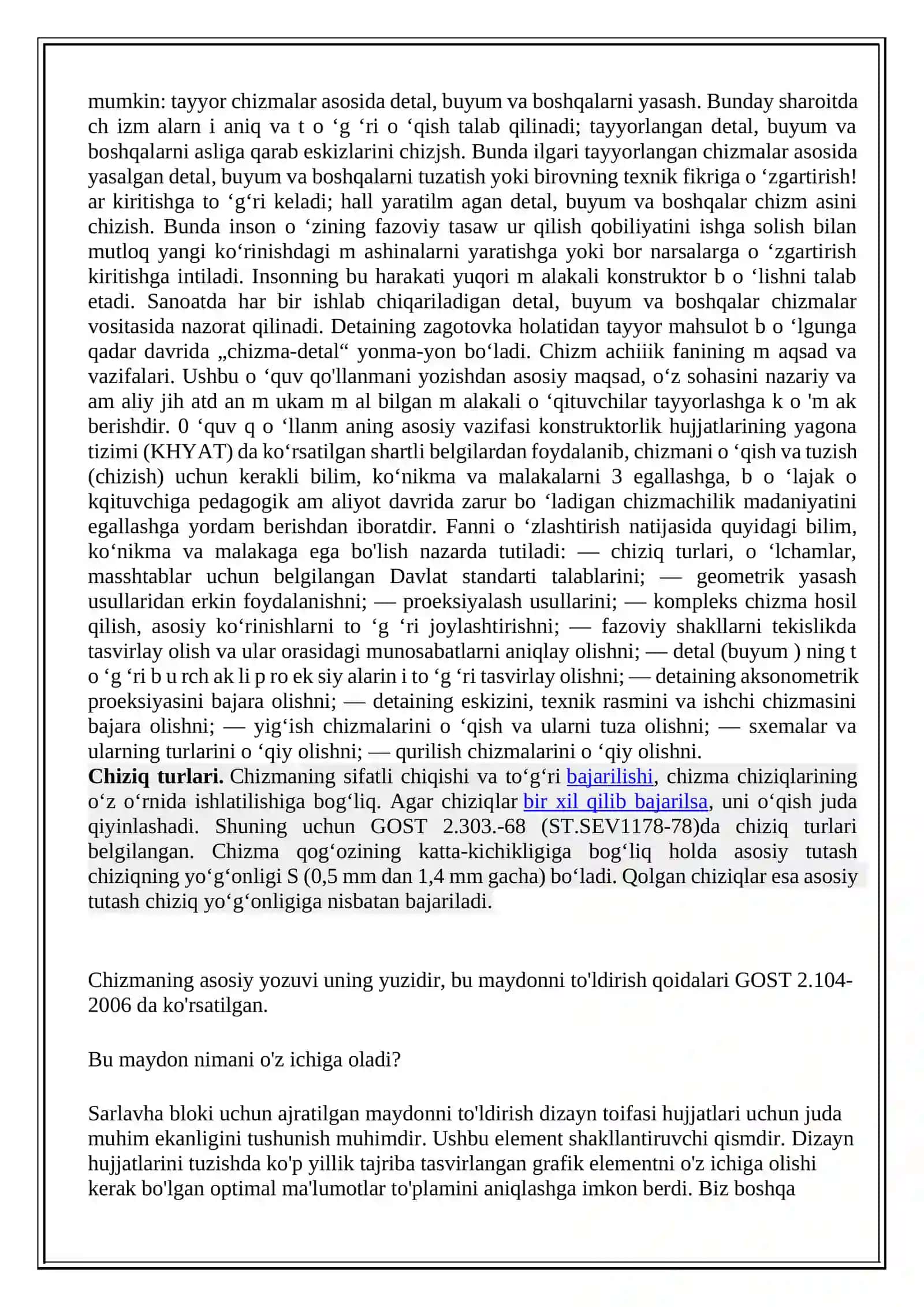 MUHANDISLIK VA KOMPYUTER GRAFIKASI 4