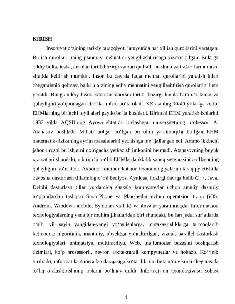 Excel dasturi fayllari bilan ishlash 4