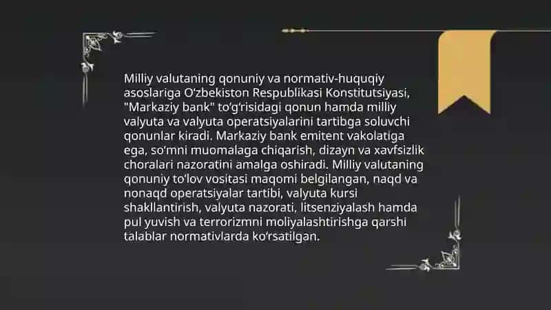 O'zbekiston milliy valyutani momilaga kiritilishi 4
