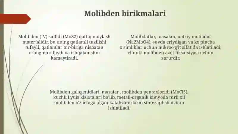 Molibdenhossalarivakompleksbrikmalari 4