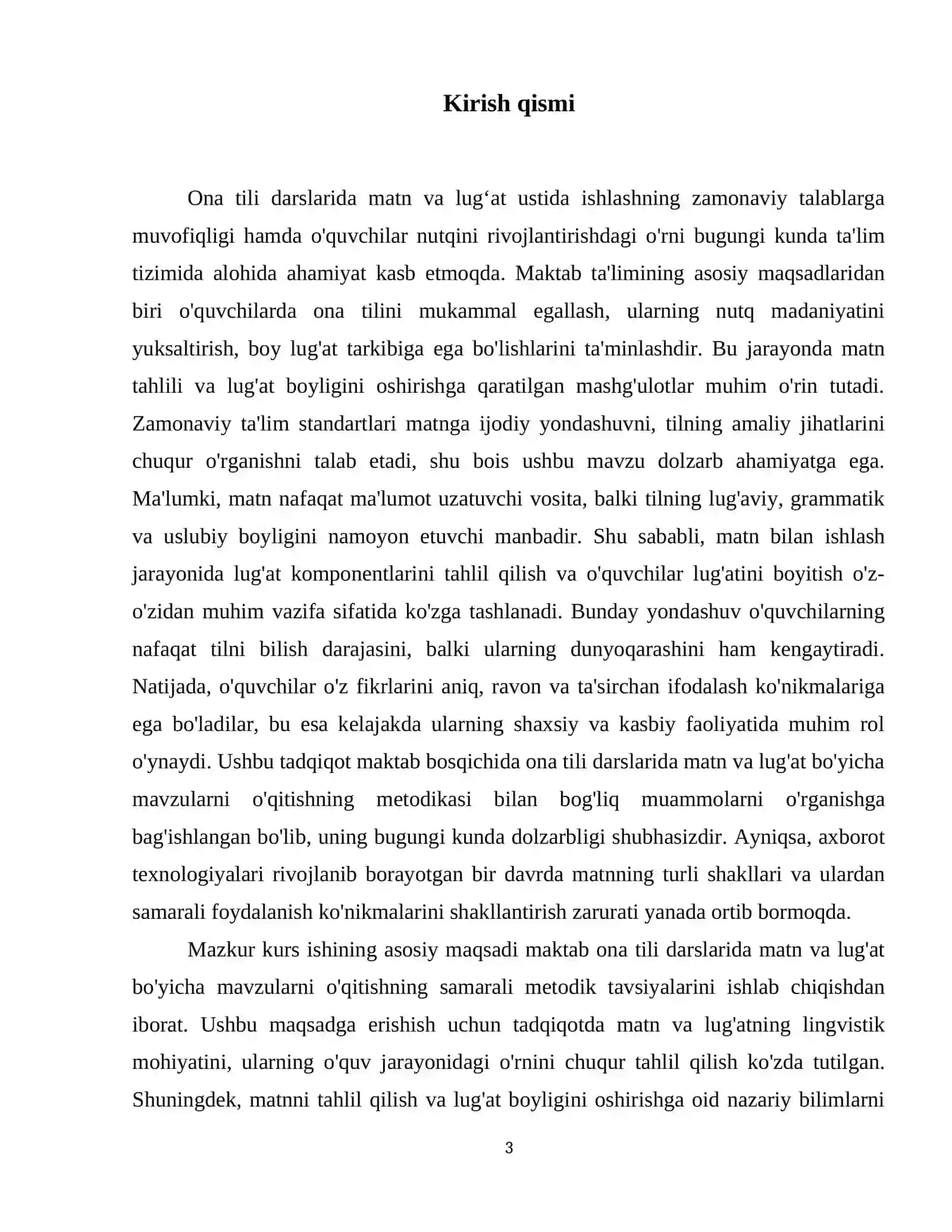 Maktab ona tili darslarida matn va lug‘atlar boʻyicha mavzularini oʻqitish boʻyicha metodik tavsiyalar. 4