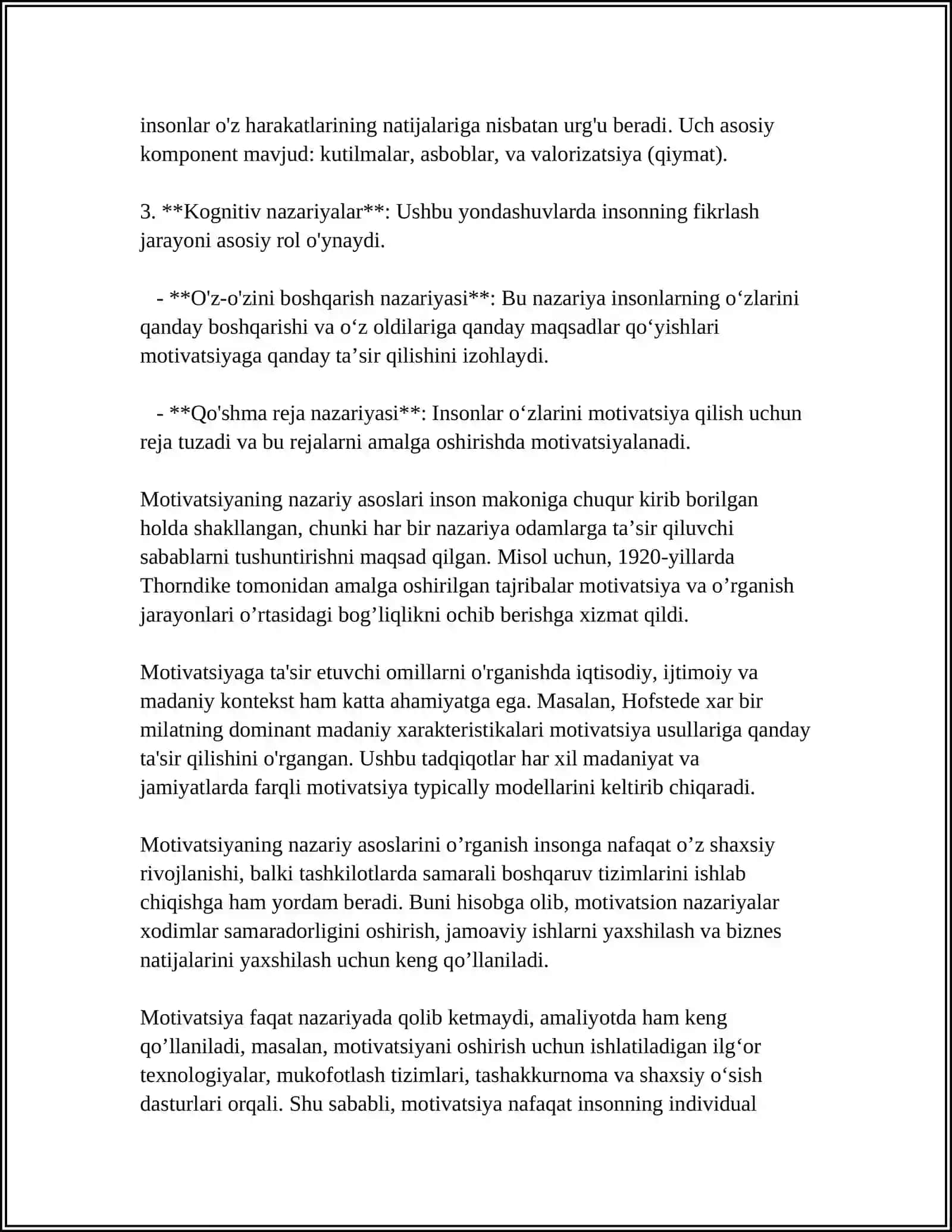 XORIJ PSIXOLOGIYASIDA MOTIV VA MOTIVATSIYA MUAMMOSI 4