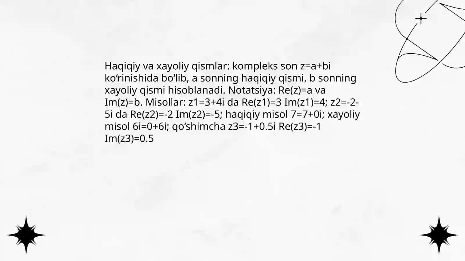 Kompleks sonning algebraik, trigonometrik va ko‘rsatkichli shakllari 4