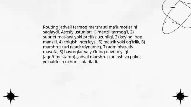 Kompyuter tarmoqlarida marshrutizatsiya jarayoni 4
