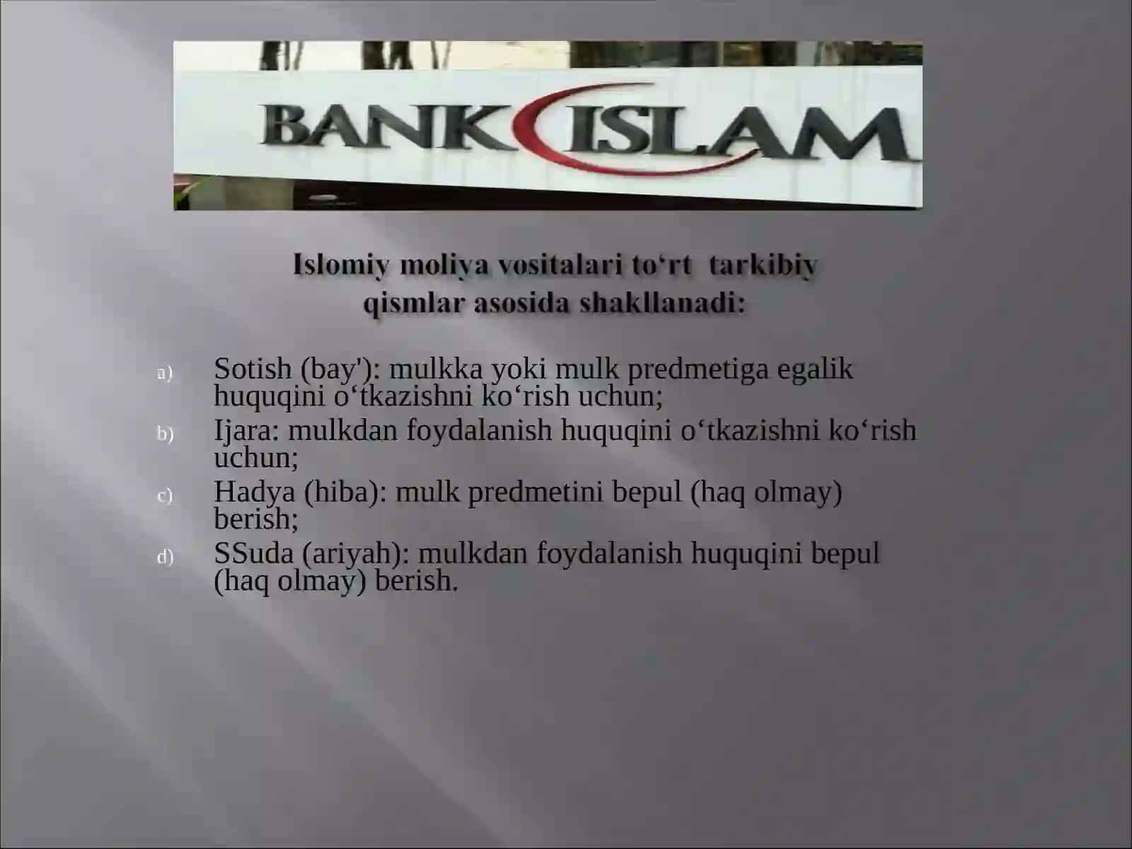 Islomda moliyaviy vositalar 4