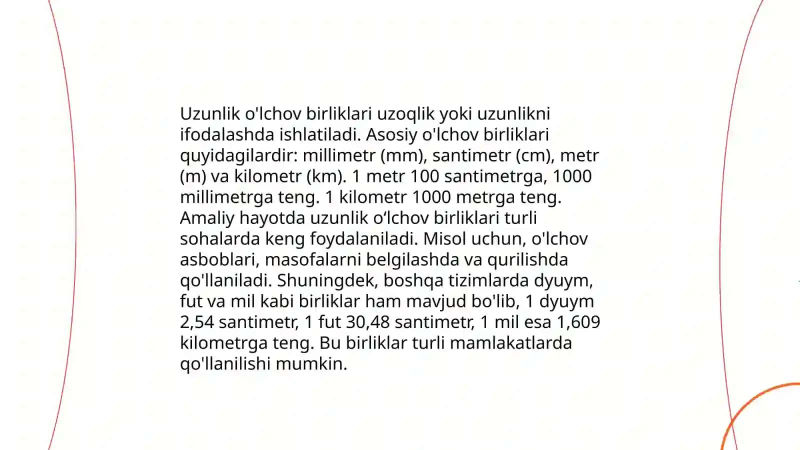 Boshlanĝich sinflarda miqdorlarni òlchash, òlchov birliklarining turlari orasidagi boĝliklar va ustida amallar bajarishga òrgatish metodikasi 4